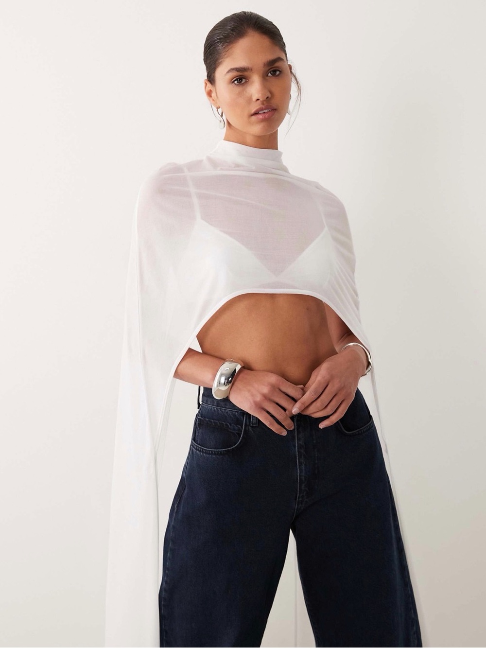 ASOS White Bridal Cape